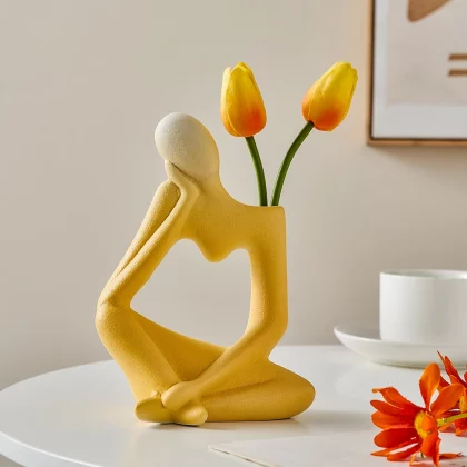 Ceramic Vase Home Decor Statues Sculpture Artistic